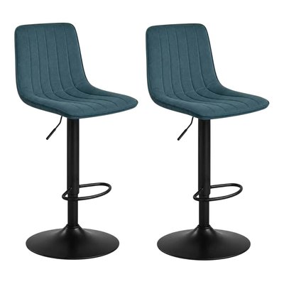 Chaise de bar en tissu coutures verticales (lot de 2) LORA PIER IMPORT