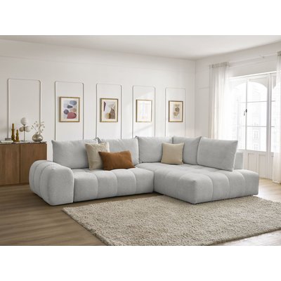 Canapé d'angle convertible 3 places en tissu chiné, EVEREST BOBOCHIC