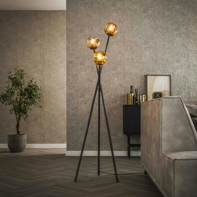 Lampadaire salon 3 abat-jour déformés multicolores NIAGARA PIER IMPORT