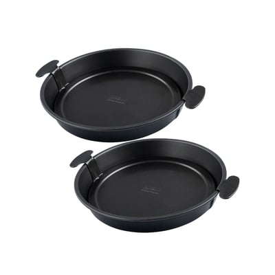 Lot de 2 moules à gâteaux ronds 28/33,5 cm Black metallic Black ZENKER