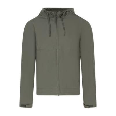 Blouson vert à coupe ajustée pourvu d'un col à capuche avec cordon de serrage TEDDY SMITH