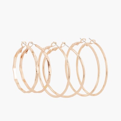 Set x3 paires de créoles dorées BALABOOSTE
