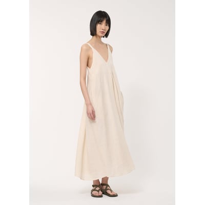 Robe longue à bretelles en lin HUMILITY
