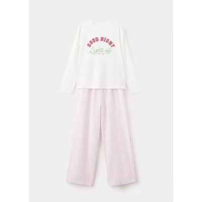 Pyjama complet en coton avec inscription MANGO KIDS