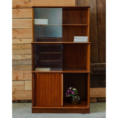 Vitrine en bois et verre Victoria N°1273 - Bon état DEBONGOUT