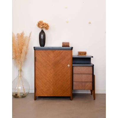 Meuble Singer réinventé en bureau Edouard N°729 - Bon état DEBONGOUT