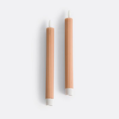 Lot de 2 bougies LED striées en cire, Caspar LA REDOUTE INTERIEURS