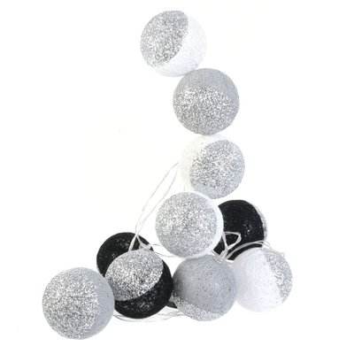 Guirlande lumineuse boules pailletées 10 leds CMP