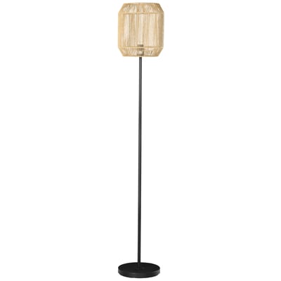 Lampadaire Ficelle de papier Bois naturel HOMCOM