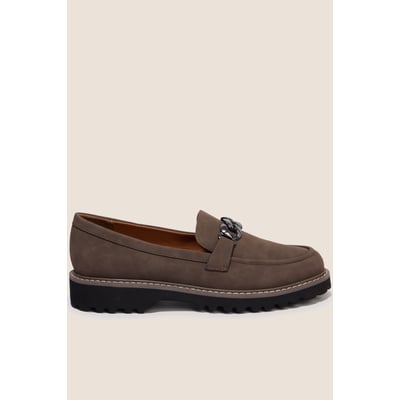 Mocassins avec chaîne aspect daim BREAL