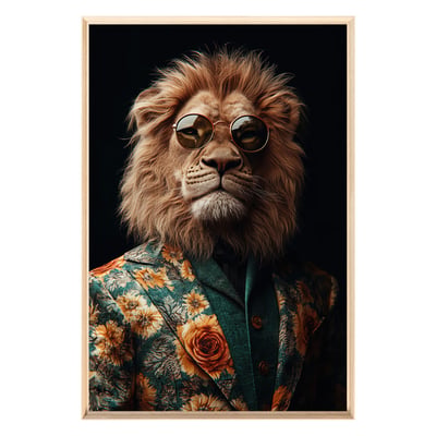 Tableau Mural Encadré Lion Stylé ANIMAUX HUMANISÉS CEANOTHE