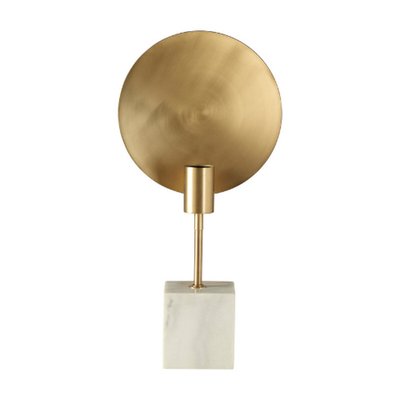 Marble Base and Gold Disc Art Deco Style Table Lamp SO'HOME
