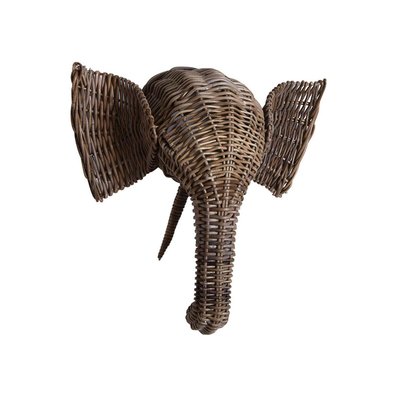 Trophée tête d'animal en poelet gris Eléphant AUBRY GASPARD