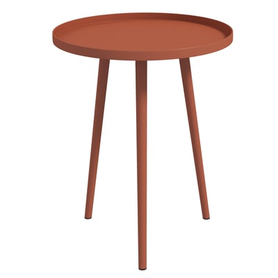 Table d'appoint de terrasse Acier Rouge OUTSUNNY