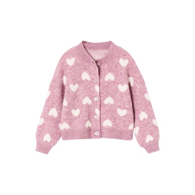 Gilet jacquard coeurs VERTBAUDET