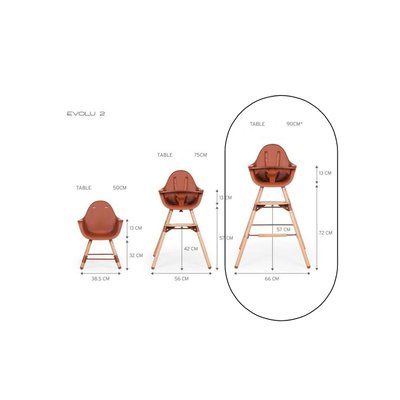 Set de pieds long pour chaise evolu repose pieds CHILDHOME
