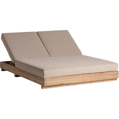 Bain de soleil double S.PURE en teck RECOLLECTION