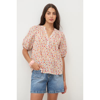 Blouse droite en coton manches courtes BONOBO