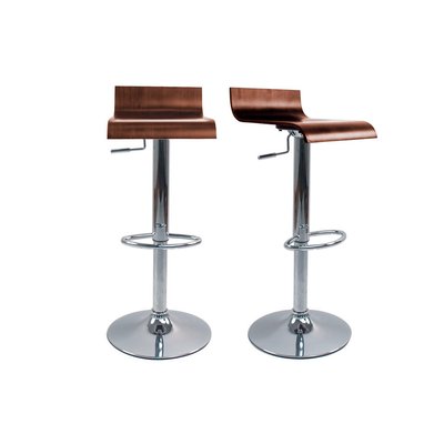 Tabourets de bar design pieds acier chromé (lot de 2) SURF V2 MILIBOO
