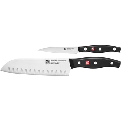 ZWILLING Signature Set de 2 couteaux office 10 cm et Santoku 18 cm, acier inoxydable ZWILLING