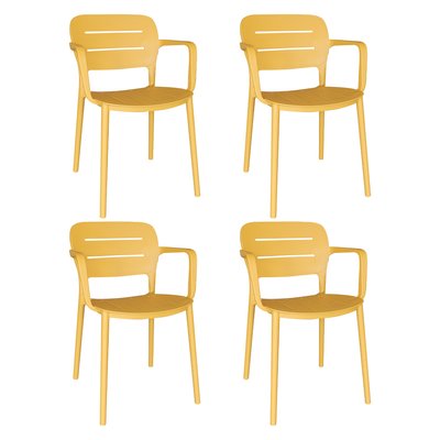 Lot de 4 fauteuils de table  en polypropylène NOW'S HOME