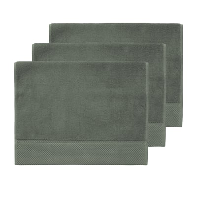 3 grandes serviettes invité Zéro Twist 560 g/m² SENSOFT SENSEI MAISON