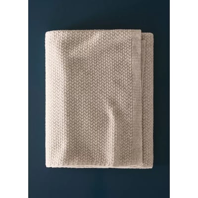 Plaid en laine style tressé MANGO HOME