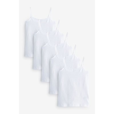 Débardeurs avec liserés en dentelle, lot de 5 NEXT