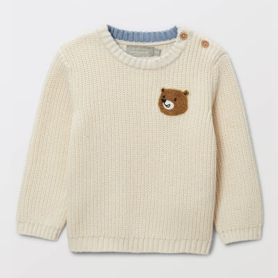 Pull avec patch en coton BOUT'CHOU