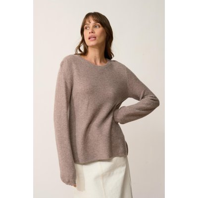 Pull Col Bateau Caribou Chiné Nethy JUST CASHMERE