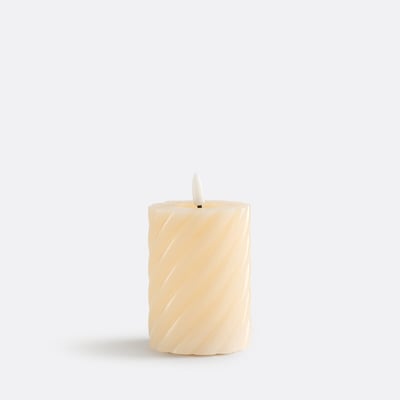 Bougie LED torsadée en cire, H12,3 cm, Caspar LA REDOUTE INTERIEURS