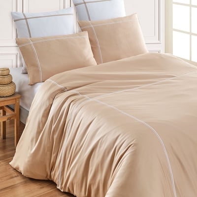 Parure housse de couette satin + 2 taies 65x65 cm PAVILLON ROYAL SENSEI MAISON