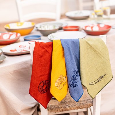 Set of 4 Eden Embroidered Napkins PURER HOME X EDEN PROJECT