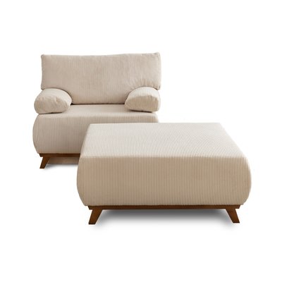 Fauteuil convertible en Velours côtelé - CRISTAL LISA DESIGN