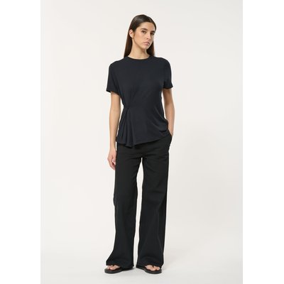 T-shirt noir fluide drapé HUMILITY