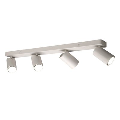 Rampe 4 Spots Métal Blanc Gu10 Orientables Sally MILLUMINE