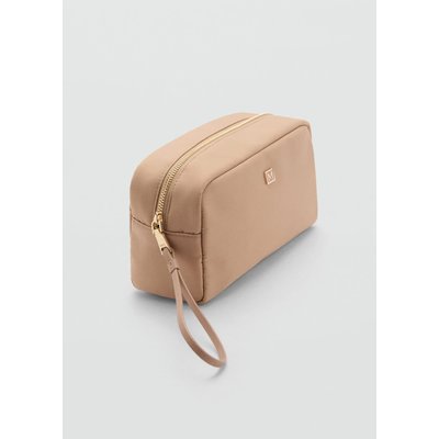 Sac cosmétique fermeture Éclair logo MANGO