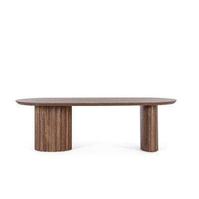 Table basse ovale en manguier contemporaine L130 - AGRA HELLIN, DEPUIS 1862