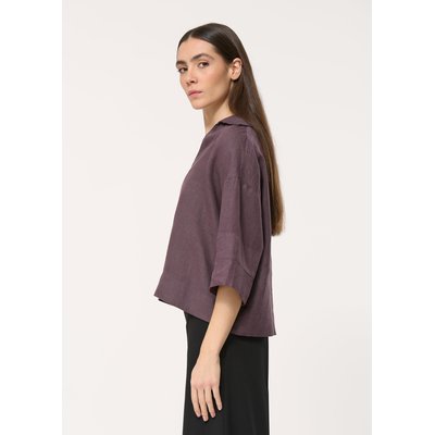 Top ample prune en lin HUMILITY