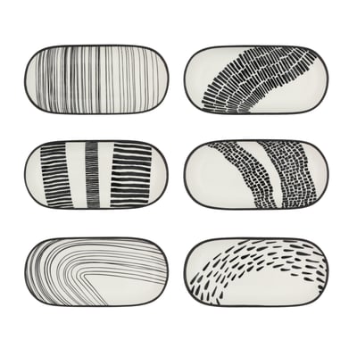 Lot de 6 coupelles ovales, YUCATAN ARTIME