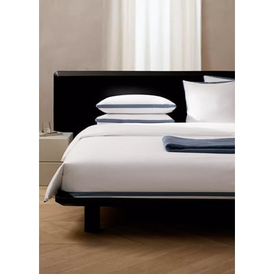 Housse de couette percale de coton 200 fils bords satin Lit 90 cm MANGO HOME