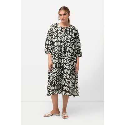Robe midi, détails en dentelle ULLA POPKEN