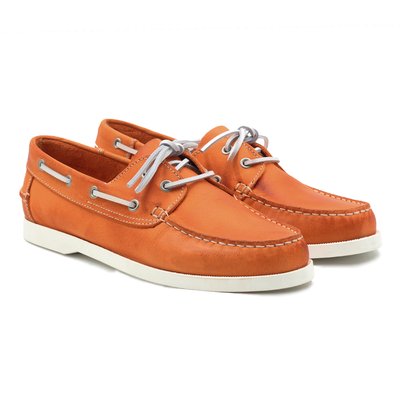 Chaussures bateau cuir mat brossé JULES & JENN