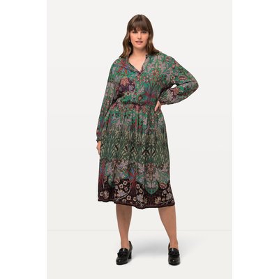 Robe midi à col en V et manches longues ULLA POPKEN