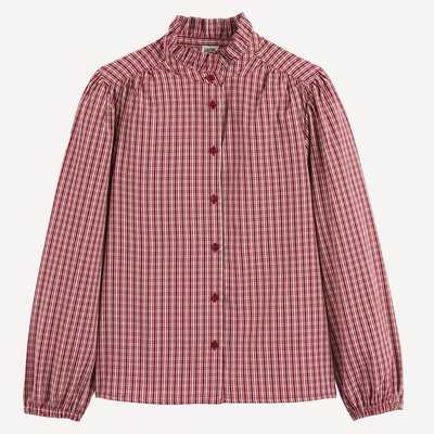 Chemise à carreaux, manches longues, col victorien LA REDOUTE COLLECTIONS