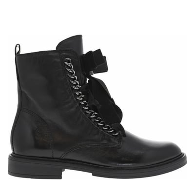 Boots en cuir à lacets, bijou MJUS