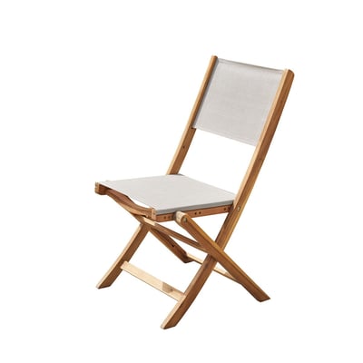 Chaise de jardin acacia et textilène  HANOÏ BERAH GETAH