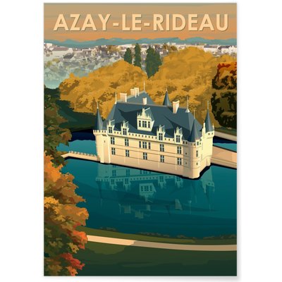 Affiche ville Azay-le-Rideau L'AFFICHERIE