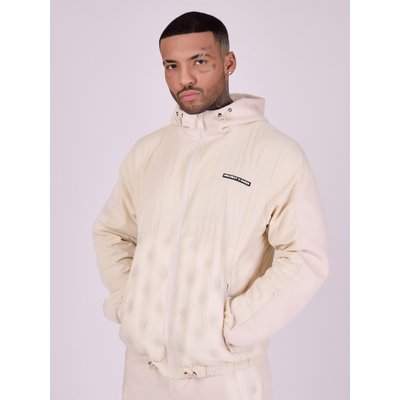 Veste à capuche bi-matière matelassage rond PROJECT X