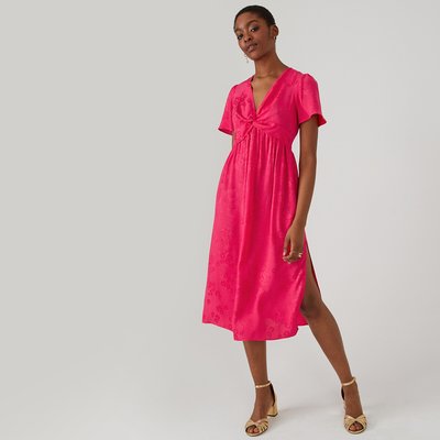Robe longue effet croisé, en jacquard LA REDOUTE COLLECTIONS